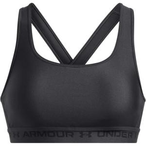 image:imageUnder Armour Womens Crossback Mid Impact Sports Bra010 Jet Gray  Jet Gray  Black