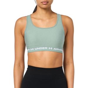 image:imageUnder Armour Womens Crossback Mid Impact Sports Bra348 Silica Green   White