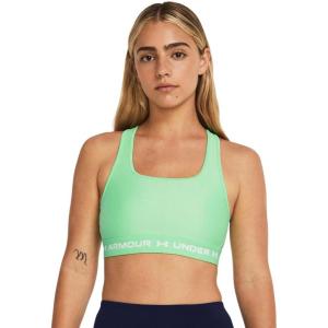 image:imageUnder Armour Womens Crossback Mid Impact Sports Bra350 Matrix Green  Matrix Green  White