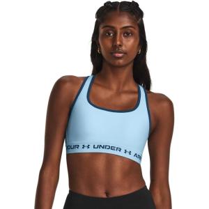 image:imageUnder Armour Womens Crossback Mid Impact Sports Bra490 Blizzard   Varsity Blue