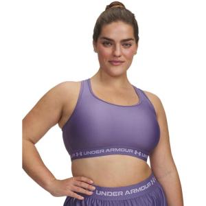 image:imageUnder Armour Womens Crossback Mid Impact Sports Bra520 Purple Luxe   Purple Crest