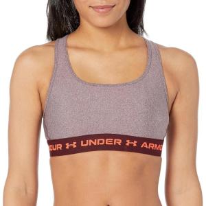 image:imageUnder Armour Womens Crossback Mid Impact Sports Bra600 Dark Maroon Light Heather   Beta