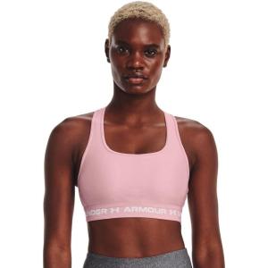 image:imageUnder Armour Womens Crossback Mid Impact Sports Bra647 Prime Pink   White