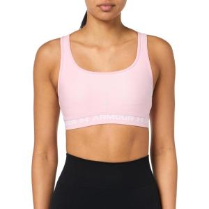 image:imageUnder Armour Womens Crossback Mid Impact Sports Bra648 Prime Pink   White
