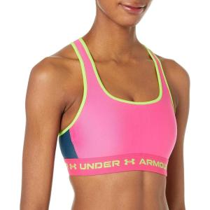 image:imageUnder Armour Womens Crossback Mid Impact Sports Bra652 Rebel Pink  Rebel Pink  Charged Cherry