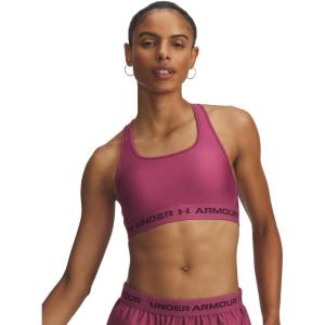 image:imageUnder Armour Womens Crossback Mid Impact Sports Bra659 Fuchsia Dusk   Dark Maroon