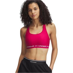 image:imageUnder Armour Womens Crossback Mid Impact Sports Bra681 Shaded Fuchsia   White
