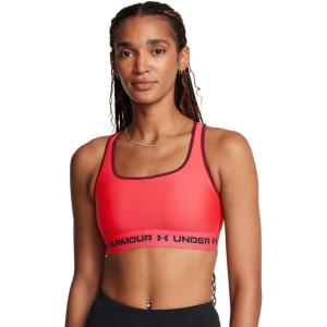 image:imageUnder Armour Womens Crossback Mid Impact Sports Bra713 Racer Red  Cardinal  Black