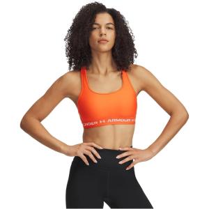 image:imageUnder Armour Womens Crossback Mid Impact Sports Bra847 Fire   White