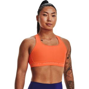 image:imageUnder Armour Womens Crossback Mid Impact Sports Bra866 Orange Blast   Frosted Orange