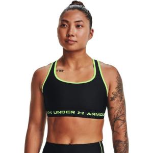 image:imageUnder Armour Womens Crossback Mid Impact Sports BraBlack 002Quirky Lime