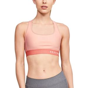 image:imageUnder Armour Womens Crossback Mid Impact Sports BraBlush Orange 873Peach Frost