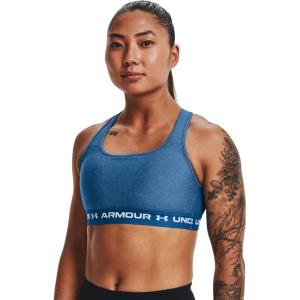 image:imageUnder Armour Womens Crossback Mid Impact Sports BraCruise Blue Light Heather 899White