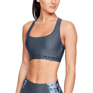 image:imageUnder Armour Womens Crossback Mid Impact Sports BraDownpour Gray 044Black