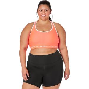 image:imageUnder Armour Womens Crossback Mid Impact Sports BraElectric Tangerine 824White