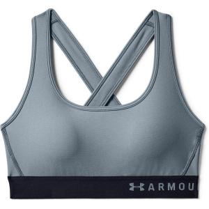 image:imageUnder Armour Womens Crossback Mid Impact Sports BraHushed Turquoise 396Black