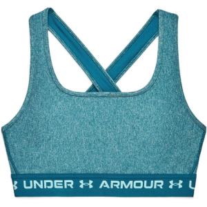 image:imageUnder Armour Womens Crossback Mid Impact Sports BraLegion Blue Light Heather 400Breeze