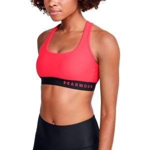 image:imageUnder Armour Womens Crossback Mid Impact Sports BraRed Black