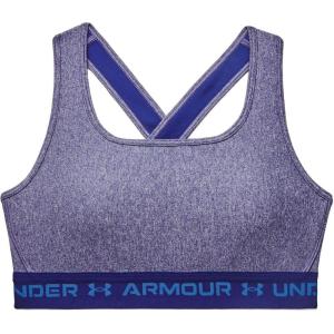 image:imageUnder Armour Womens Crossback Mid Impact Sports BraRegal Light Heather 415Stardust Blue