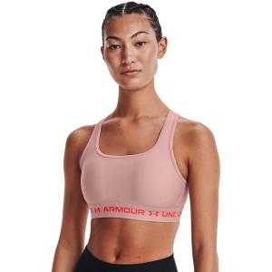 image:imageUnder Armour Womens Crossback Mid Impact Sports BraRetro Pink Light Heather 676Beta