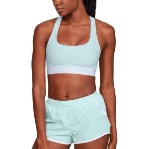 image:imageUnder Armour Womens Crossback Mid Impact Sports BraRift Blue White