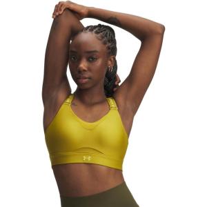 image:imageUnder Armour Womens Infinity High Impact Sports Bra Plus314 Green Legacy   Yellow Shade