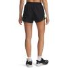 image:imageUnder Armour Womens Fly by Shorts014 Black  Hyper Green  Reflective