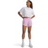 image:imageUnder Armour Womens Fly by Shorts669 Pink Dawn  White  Reflective