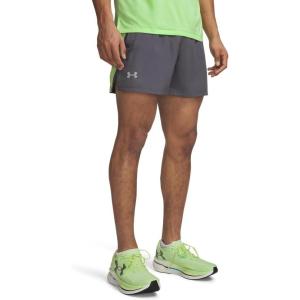 image:imageUnder Armour Mens Launch Run 5 Shorts026 Castlerock  Lumos Lime  Reflective