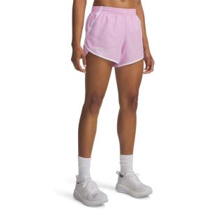 image:imageUnder Armour Womens Fly by Shorts669 Pink Dawn  White  Reflective