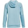 image:imageUnder Armour womens Shoreline Terry HoodieOpal Blue 293Electric Tangerine