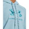 image:imageUnder Armour womens Shoreline Terry HoodieOpal Blue 293Electric Tangerine