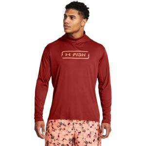 image:imageUnder Armour Mens Isochill Ninja Hook Hoodie840 Earthen Orange   Canyon Pink