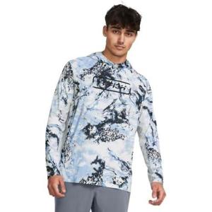 image:imageUnder Armour Mens Isochill Shore Break Camo Hoodie475 Carolina Blue  Halo Gray  Black