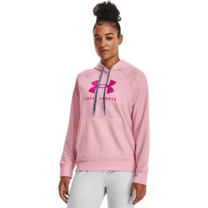 image:imageUnder Armour womens Shoreline Terry Hoodie100 White   Pink Sugar