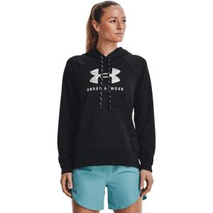 image:imageUnder Armour womens Shoreline Terry HoodieBlack 001Electric Tangerine