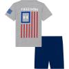 image:imageUnder Armour Boys 2piece Short Sleeve Tshirt and Shorts Set Outdoor CollectionMod Gray Flag
