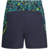 image:imageUnder Armour Boys Performance Tech Shorts Elastic Waistband Lightweight amp FastDryingGray Block Print
