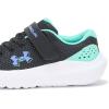 image:imageUnder Armour Kids Pre School Surge 4 Alternate Closure Running Shoes004 BlackComet GreenVirtual Violet
