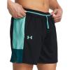 image:imageUnder Armour Mens Baseline Basketball Shorts002 Black  Radial Turquoise  Radial Turquoise