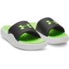 image:imageUnder Armour Mens Ignite Pro 8 Fixed Band Slides003 BlackWhiteHyper Green