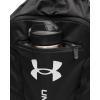 image:imageUnder Armour Unisex Hustle Sackpack 400 RoyalBlackMetallic Silver One Size Fits Most001 Black  Black  White