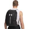 image:imageUnder Armour Unisex Hustle Sackpack 400 RoyalBlackMetallic Silver One Size Fits Most001 Black  Black  White