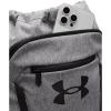 image:imageUnder Armour Unisex Hustle Sackpack 400 RoyalBlackMetallic Silver One Size Fits Most025 Castlerock  Black  Black