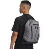 image:imageUnder Armour Unisex Hustle Sackpack 400 RoyalBlackMetallic Silver One Size Fits Most025 Castlerock  Black  Black