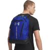 image:imageUnder Armour Unisex Hustle Sackpack 400 RoyalBlackMetallic Silver One Size Fits Most400 Royal  Black  Metallic Silver