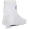 image:imageUnder Armour Unisex Youth Essential Quarter Socks 6 Pack107 White  White  Boundless Blue