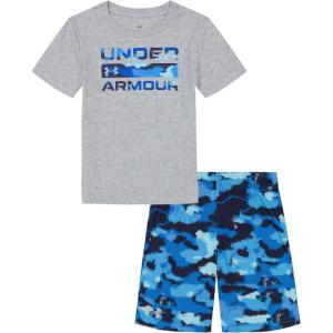 image:imageUnder Armour Boys 2piece Short Sleeve Tshirt and Shorts Set Outdoor CollectionGray Dissolve Camo