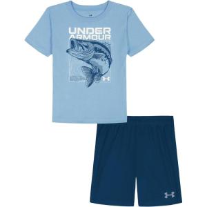 image:imageUnder Armour Boys 2piece Short Sleeve Tshirt and Shorts Set Outdoor CollectionIntel Bass Blue
