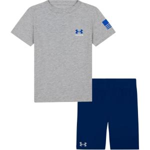 image:imageUnder Armour Boys 2piece Short Sleeve Tshirt and Shorts Set Outdoor CollectionMod Gray Flag